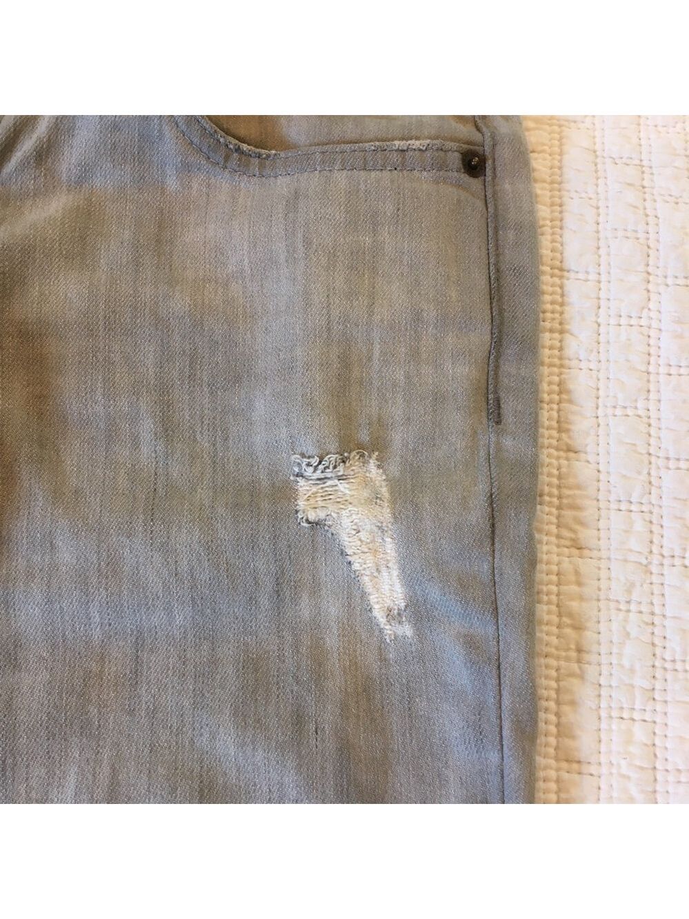 Anthropologie Current/Elliott Gray Denim Stiletto Jeans, Size 26 - Picture 10 of 16